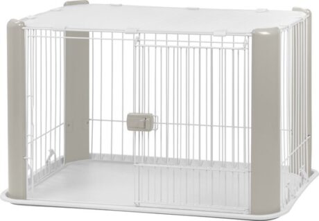 PUPPYREN WITH ROOF GRAY 113X79X60 CM