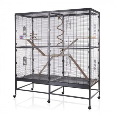 B21330 Nagerkaefig Sevilla 150 antik platinum mit Holzkit von Montana Cages 12 600x600 460x460 - Small Animal Cage Sevilla 150