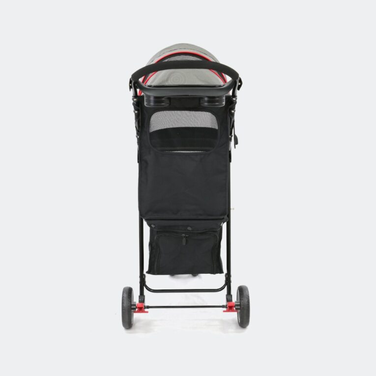 InnoPet Buggy Avenue including raincover -Shiny Grey/Red