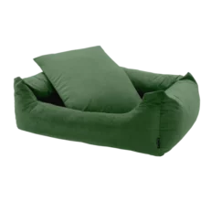 Madison Velours Dog Bed Green