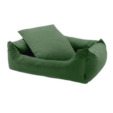 Madison Velours Dog Bed Green