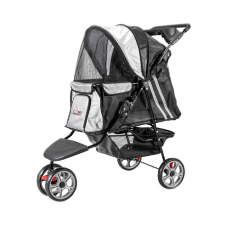 InnoPet® | All-Terrain Pet & Dog Stroller | Black / Silver