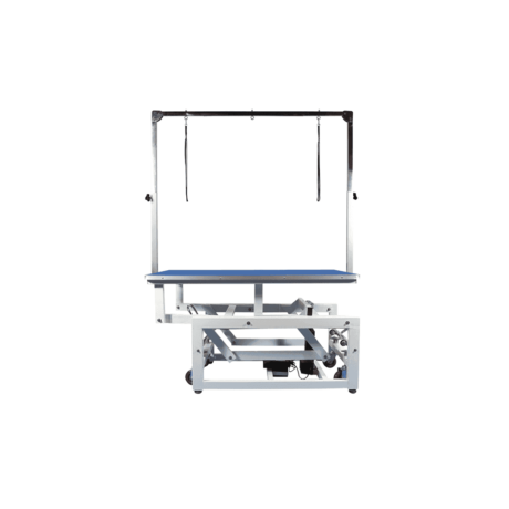 Titan Extreme Electric Table with Extreme H-Bar – Blue Tabletop