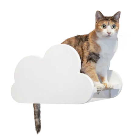 Cloud Shaped Cat Perch (White)