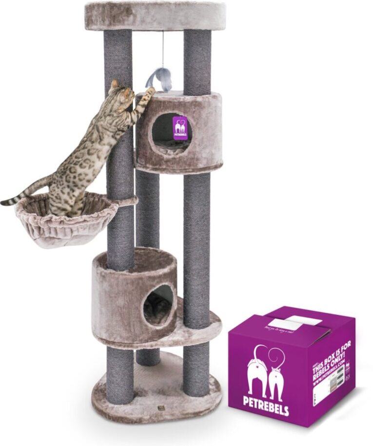 The CHARLOTTE CAT TREE Cappuccino- 180 CM – XL