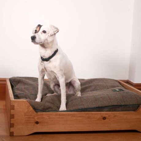 Handmade Wooden Dog Bed - Rustic