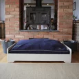 Microfibre Dog Bed in Midnight Blue Corduroy