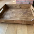 Handmade Wooden Dog Bed – Rustic