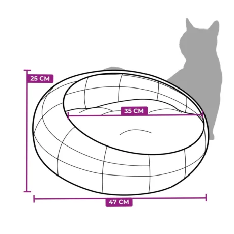 oslo47 460x460 - The Minerva Cat Bed (Grey)