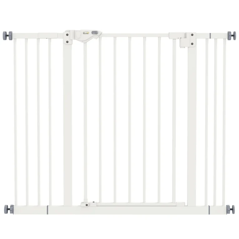 Adjustable Metal Dog Gate 74-100cm – White Adjustable Metal Dog Gate 74-100cm – White