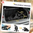 Dog Pram Foldable Pet Stroller with 4 Wheels – Black