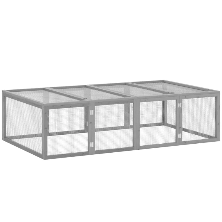 Rabbit Hutch 181L x 100W x 48Hcm – Grey