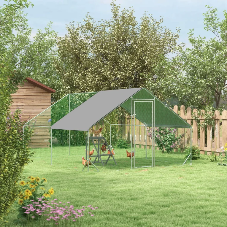 Chicken Run with Activity Shelf – 3 × 4m Chicken Run with Activity Shelf – 3 × 4m