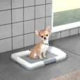 Dog Toilet 46.5L x 34W x 5.5Hcm – Grey and white