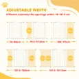 Adjustable Pet Gate with Three Extensions – White, 76.2cm