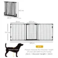 Metal Pet Safety Gate 3 Panels Room Divider – Black
