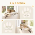 Adjustable Radiator Cat Hammock with Cushion – Cream, 50cm