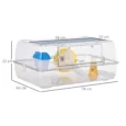 2-Storey Hamster Cage with Wheel and Feeding Bowl
