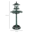 Garden Bird Bath with Planter Base – Green, 113cm