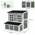 Wooden Chicken Shelter with Nesting Box – Light Grey