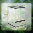 Tall Glass Terrarium with Front Doors and Mesh Lid – 40L