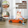 Car-Shaped Cardboard Cat Scratcher with Catnip – Red, 50cm