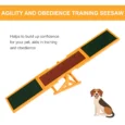 Wooden Dog Agility Seesaw – Natural, Brown and Green