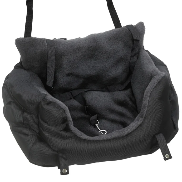 Padded Dog Car Seat with Washable Cover – Black, 58cm
