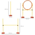 Portable Dog Agility Equipment with Adjustable Hurdles – Yellow