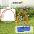 Four-Piece Adjustable Dog Agility Gate Set – Orange