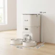 Automatic Cat Feeder Stainless Steel Bowls Pet Food – White, Black Transparent