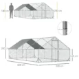 Walk-In Steel Poultry Run with Covered Section – 6 × 3m