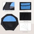 Portable Pet Playpen Indoor Outdoor 90x41cm – Blue and Black