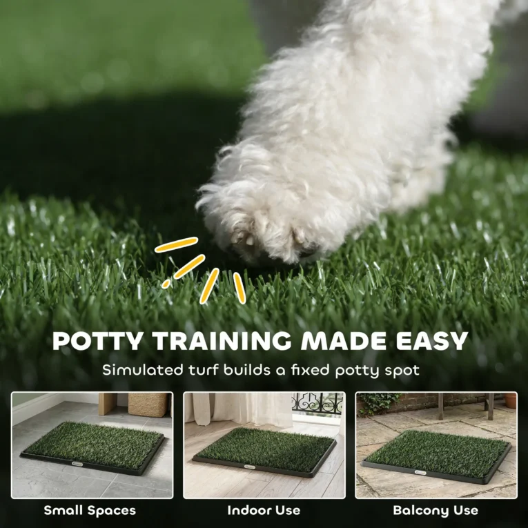 Dog Toilet Training Tray with Two Grass Mats – 76cm