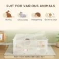Twelve-Panel Small-Animal Playpen – White, 45cm