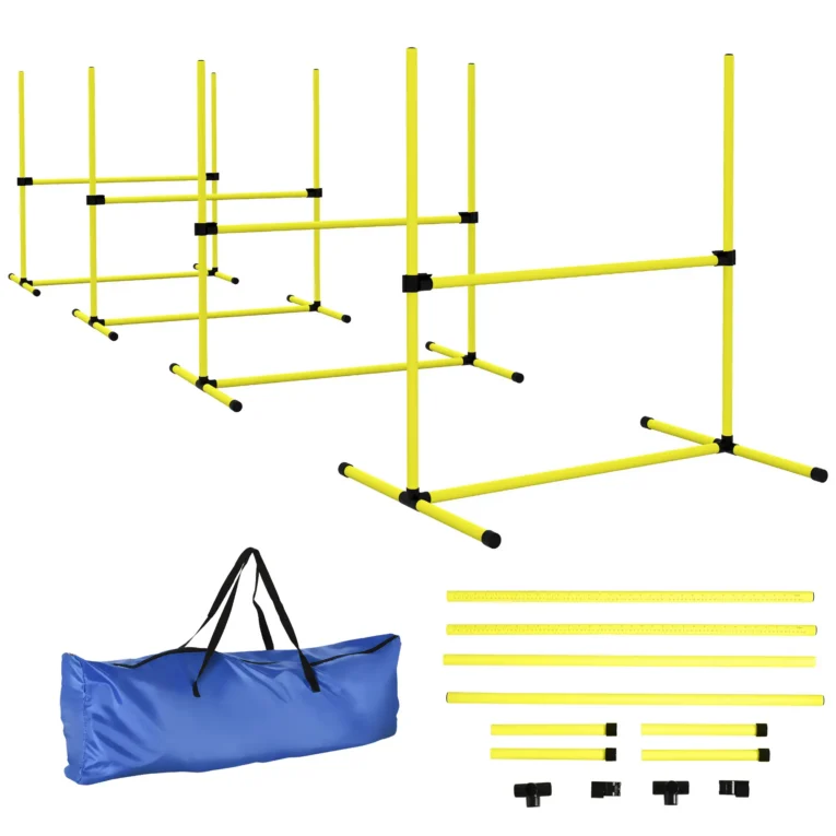 Dog Agility Training Set Adjustable Outdoor – Yellow