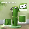 Round-Base Sisal Cat Scratching Post – Green, 63cm