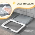 Dog Toilet 63L x 48.5W x 6Hcm – Grey and white
