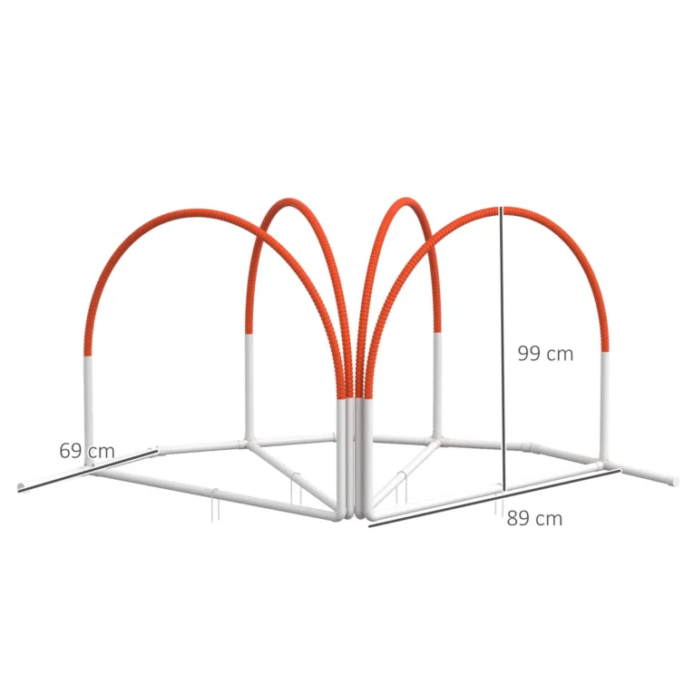 Four-Piece Dog Agility Set with Carry Bag – Orange and White