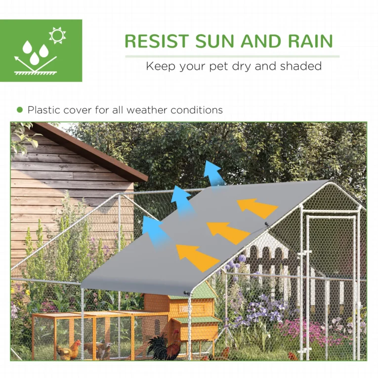Chicken Run with Activity Shelf – 3 × 4m Chicken Run with Activity Shelf – 3 × 4m