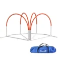Four-Piece Dog Agility Set with Carry Bag – Orange and White