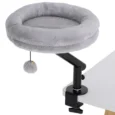 Rotating Clamp-On Cat Hammock for Desks – Grey, 35cm