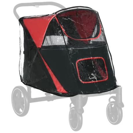 Clear Pet Stroller Rain Cover with Rear Access – Selected Models