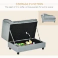 Pet Sofa with Under-Seat Storage – Light Grey, 76cm