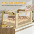 Wooden Hamster Habitat with Detachable Base – Natural, 60cm