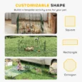 Eight-Panel Folding Dog Playpen with Ground Stakes – Green, 60cm