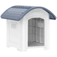 Raised Plastic Dog Kennel with Removable Floor – Grey, 71cm