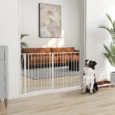 Extra Wide Dog Safety Gate with Door – White