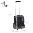 Pet Backpack and Wheeled Trolley Carrier – Grey, Under 4kg
