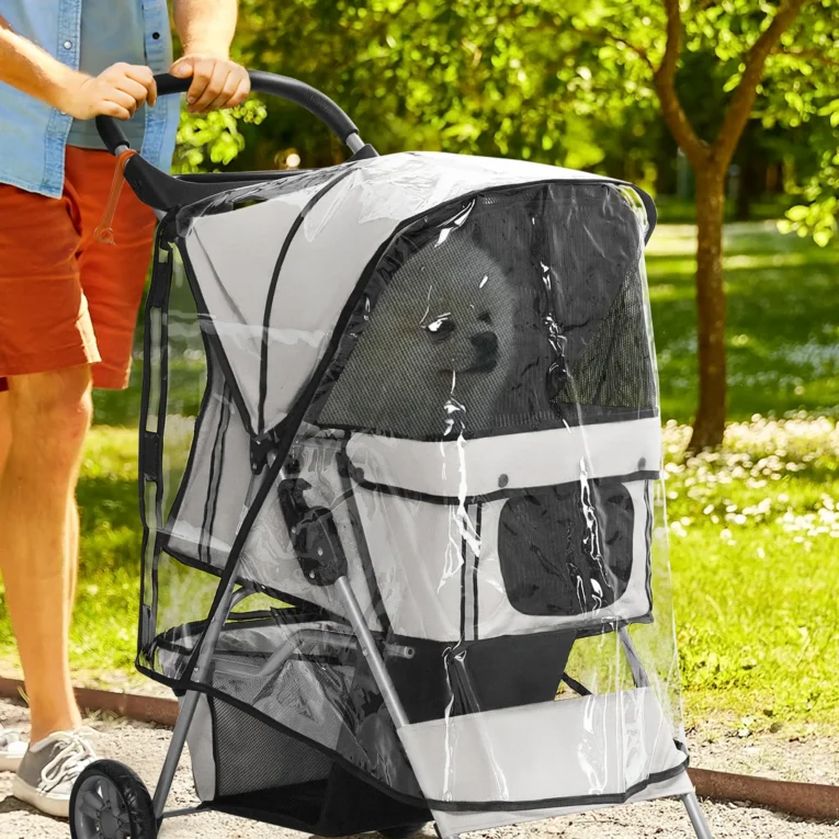 Transparent Pet Stroller Cover for D00-041 and D00-058